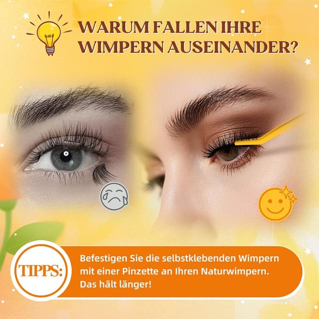 Thumbnail 6 de QUEWEL selbstklebende Wimpern 60 Stk (Cluster Lashes) – wiederverwendbar, 10–16 mm