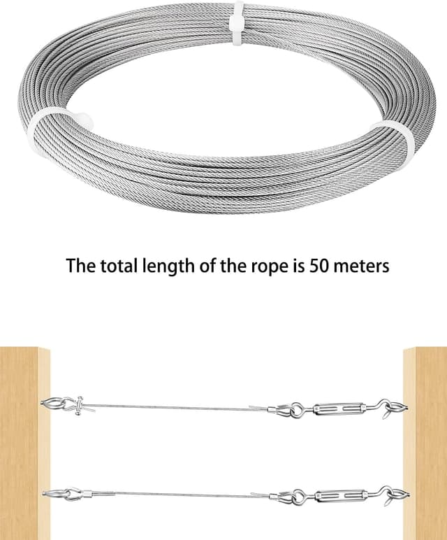 Detalle de Stainless steel cable kit 50m for hanging