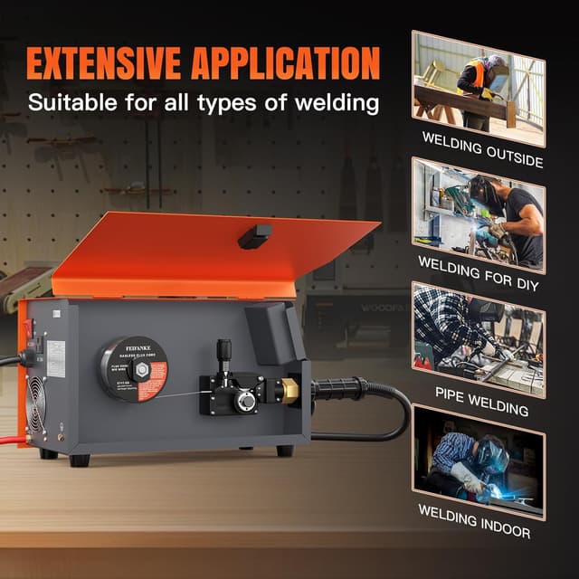 Detalle de FEIFANKE Flux Core Wire E71T-GS MIG welding wire (1.0mm / .040) – 2 x 1KG gasless wire