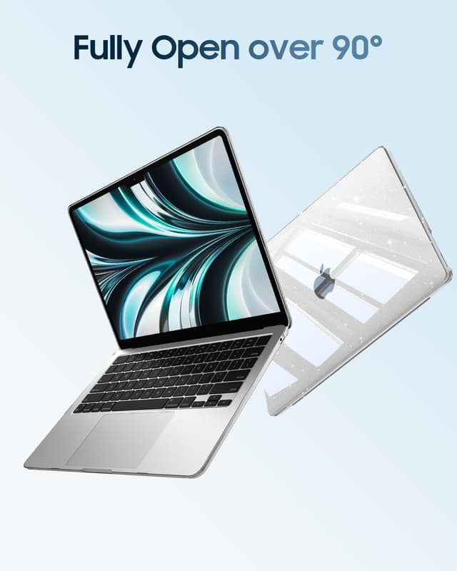 Thumbnail 3 de Fintie Hülle MacBook Air 13.6 Zoll Transparent Glitzer