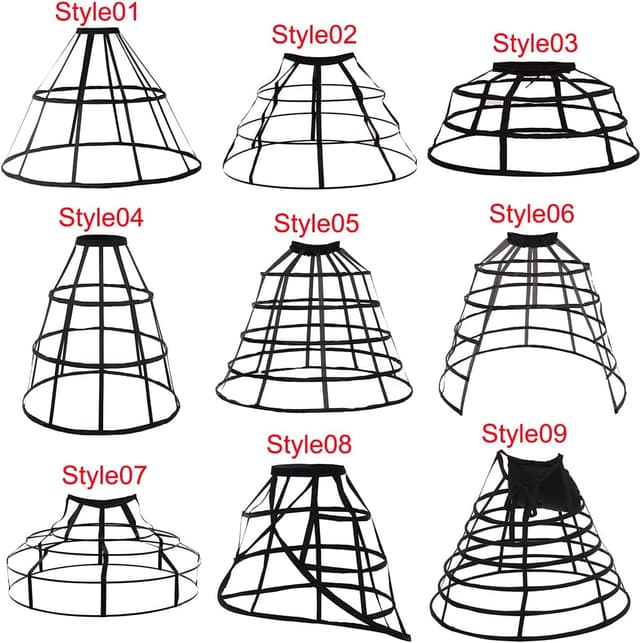 Detalle 2 de GRACEART Hoop Skirt Petticoat for Women