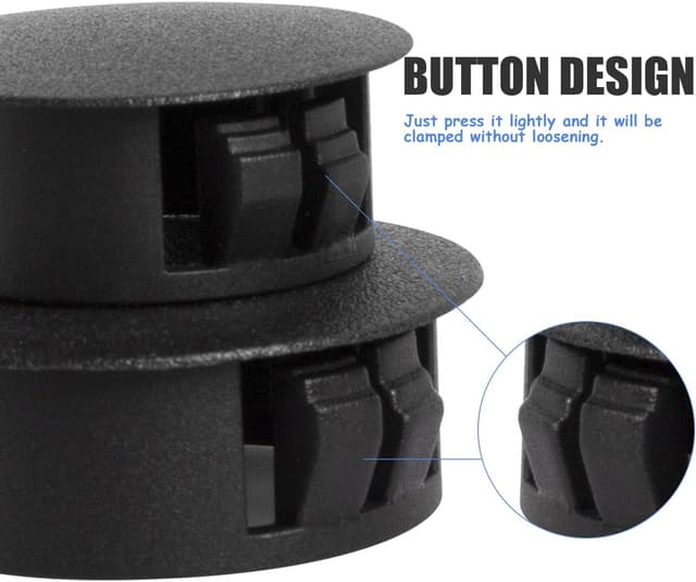 Detalle de Dncvb Abdeckkappen für Bohrlöcher (135 Stück) – 9 Größen, Blindstopfen aus Kunststoff in Schwarz