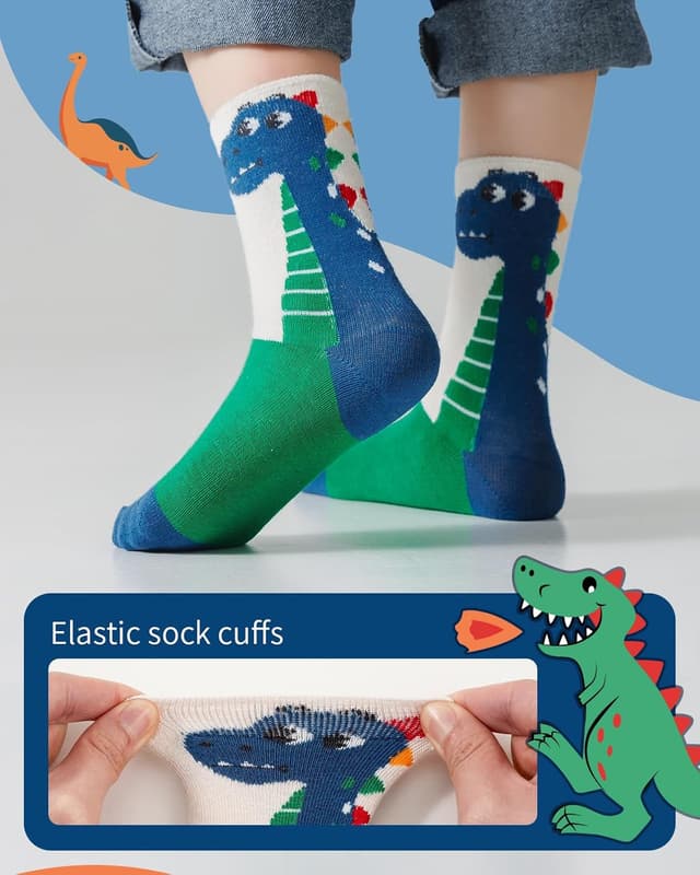 Detalle 2 de Kyopp Kinder Socken 10er Set Crew