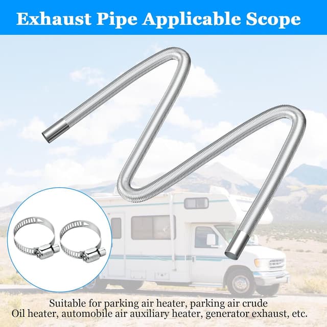 Thumbnail 5 de URAQT Abgasrohr Standheizung 300 cm Edelstahl