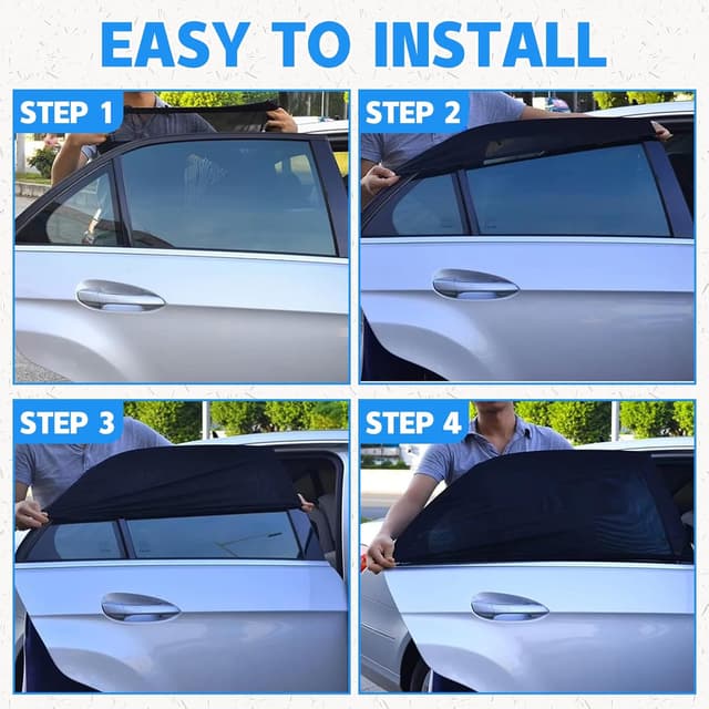 Detalle de 2er-Set Seitenfenster Insektenschutzgitter fürs Auto für Ford Ranger, Toyota Hilux & VW Amarok (Pickup)