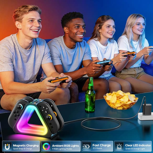 Thumbnail 6 de Tokluck Ladestation für Nintendo Switch 2 Joy‑Con 2025