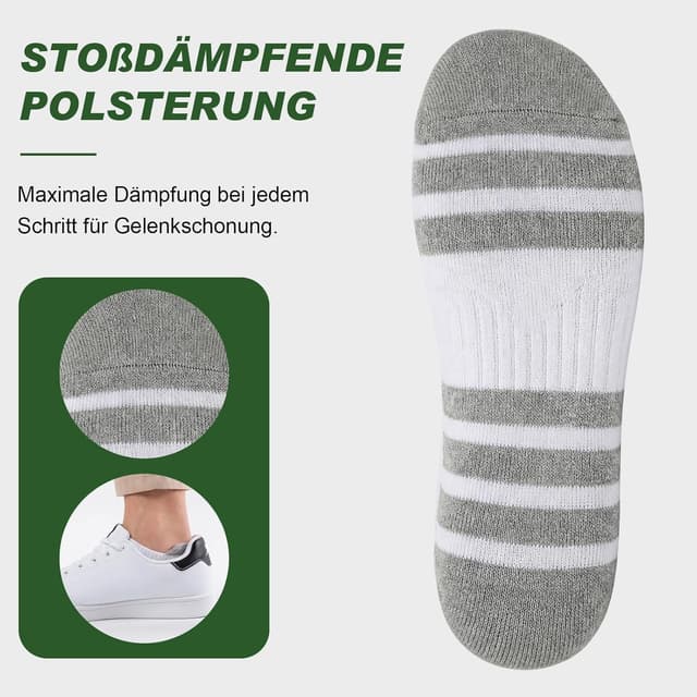 Thumbnail 6 de Quoboquo lot de chaussettes de sport respirantes en coton (chaussettes courtes, antidérapantes)