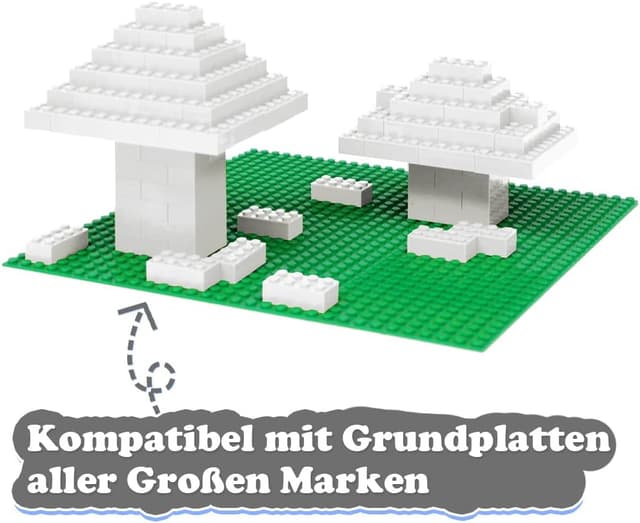 Detalle de Etarnfly Bausteine 100 Teile 2x4 Classic – kompatible weiße Grundsteine für kreatives Bauen
