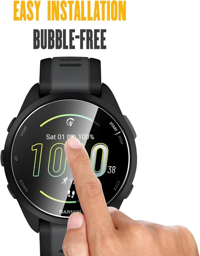 Thumbnail 6 de WFTE 4-Pack Screen Protectors for Garmin Forerunner 165/165 Music with Anti-dust Silicone Plugs