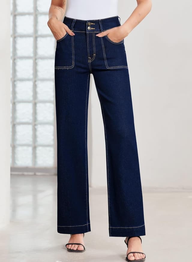 Detalle 2 de Sidefeel Wide Leg High Waisted Jeans