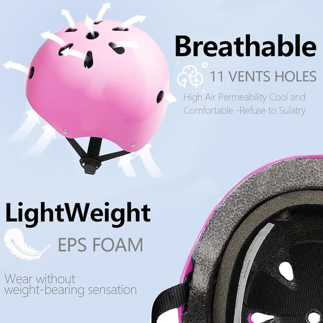 Thumbnail 6 de Kids Bike Helmet Set (CPSC Certified) with Knee, Elbow & Wrist Pads — Toddler Adjustable for Ages 2–8