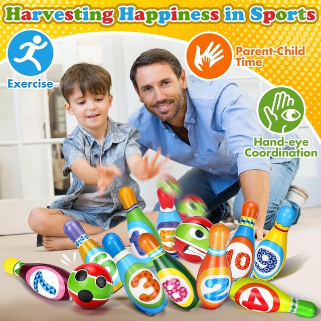 Detalle de Toddler Foam Bowling Set for Ages 3–6