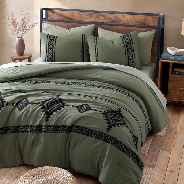 Detalle de MaiRêve Embroidery Comforter Set Queen 90x90