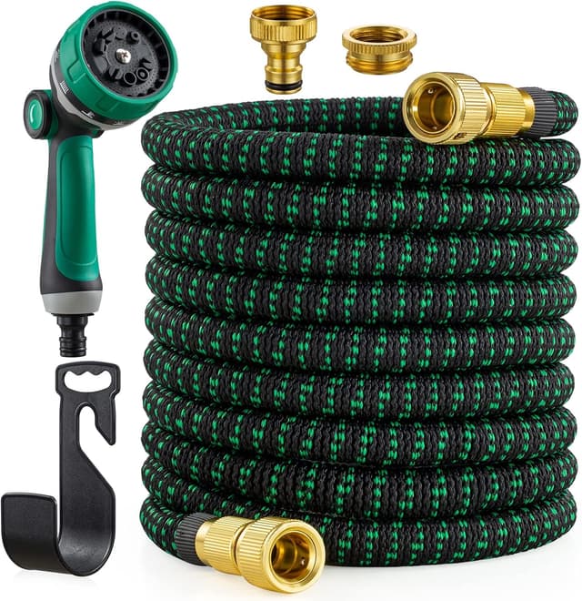 Thumbnail 6 de JUNEBOW® Gartenschlauch 30 m Flexibel Wasserschlauch mit 10-Funktionen-Sprühkopf und 3-facher Flexibilität