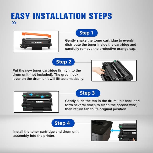 Detalle 2 de Q-image TN2510 TN 2510 compatible toner cartridge (2x black) for selected Brother laser printers