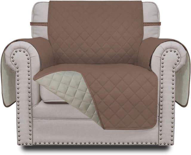 Imagen de Easy-Going Reversible Chair Slipcover, Brown 🛋 en OfertitasTOP