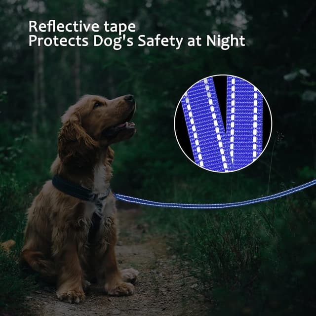 Detalle de COMSLE Long Leads for Dog Training – Extra-long nylon dog training leash with rotating buckle (3m–20m)