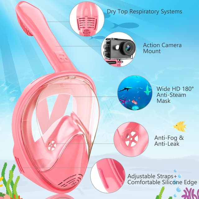 Detalle de Kids Full Face Snorkel Mask 2-14