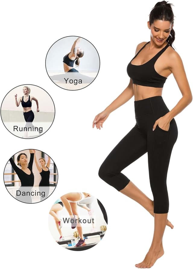 Thumbnail 6 de Stelle Women’s Capri Yoga Pants with Pockets – Essential High-Waisted Leggings for Workout & Everyday