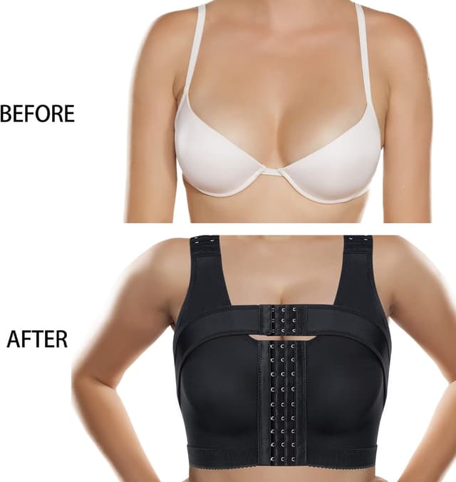 Thumbnail 6 de Bafully Women Post Surgery Front Closure Sports Bra with Breast Support Wirefree Racerback