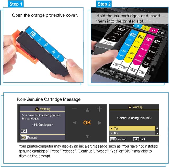 Detalle de LxTek 26XL Compatible Replacement Ink Cartridges Multipack (10 cartridges)