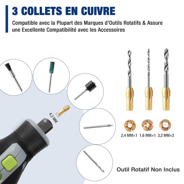 Thumbnail 4 de WORKPRO Coffret 476 accessoires pour outil rotatif