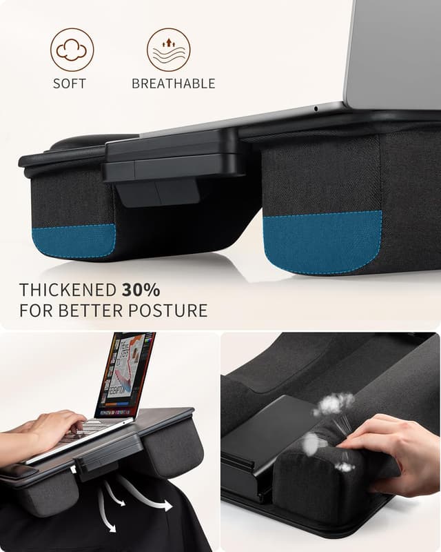 Detalle 2 de SAIJI Laptopkissen 54×33 cm bis 17 Zoll