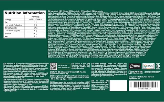 Detalle de Vahdam Caja de Té Surtido Blush 🎁 Tés Premium para Regalo