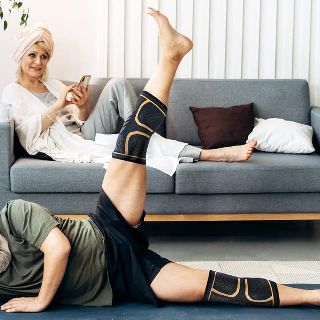 Thumbnail 4 de Copper Knee Braces 2-Pack Compression Knee Sleeve Large 🩺