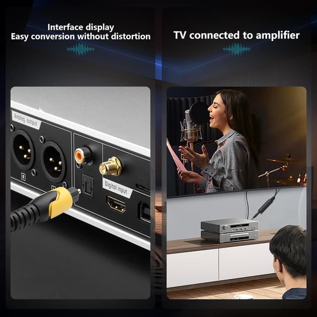 Detalle 1 de CERRXIAN Digital Coaxial/Optical SPDIF to 3.5mm AUX audio conversion cable (with USB power)