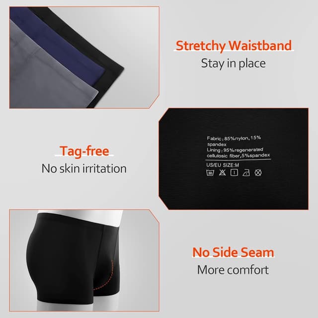 Detalle 2 de SIHOHAN Boxershorts Herren im 4er Pack – atmungsaktive Retro Shorts mit sehr flachen Nähten (S–2XL)