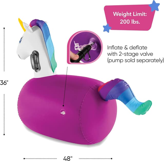 Detalle de Hearthsong Hop N Go unicorn hopper 200 lbs