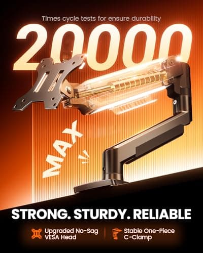 Detalle de ErGear Soporte de monitor de escritorio para 13–34" (brazo sin ceder) con VESA 75/100 y hasta 9 kg