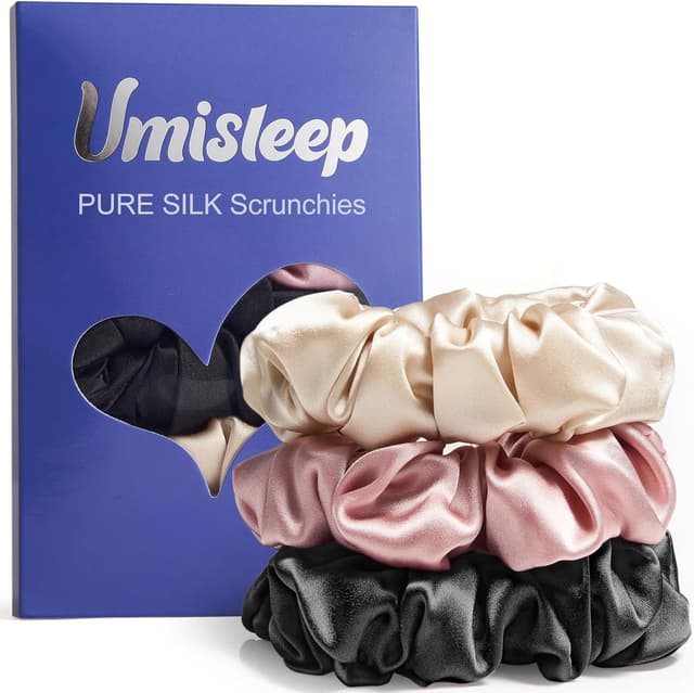 Imagen de Umisleep Silk Scrunchies 22 Momme Hair Ties en OfertitasTOP