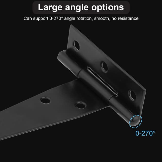 Detalle 2 de HOTUT Cerniere a T per cancello 100 mm, set 6 pezzi