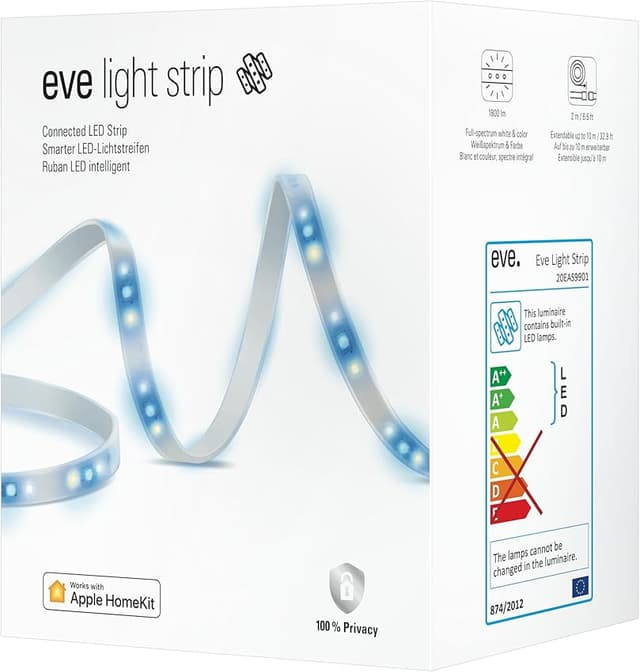 Detalle de EVE Light Strip - Tira LED inteligente RGB 🌈, 1800 lúmenes