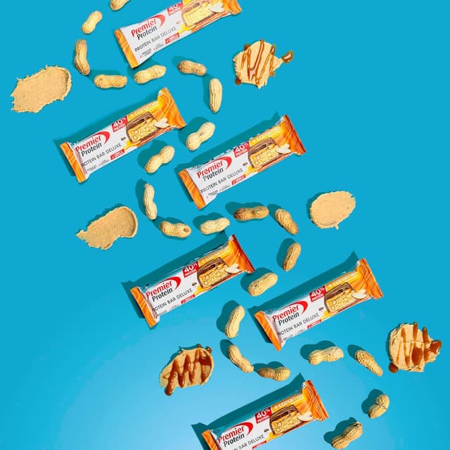 Detalle 2 de Premier Protein Protein Bar Deluxe 40% Chocolat Cacahuète – lot de 12 (50 g) : faible en sucres, 20 g de protéines