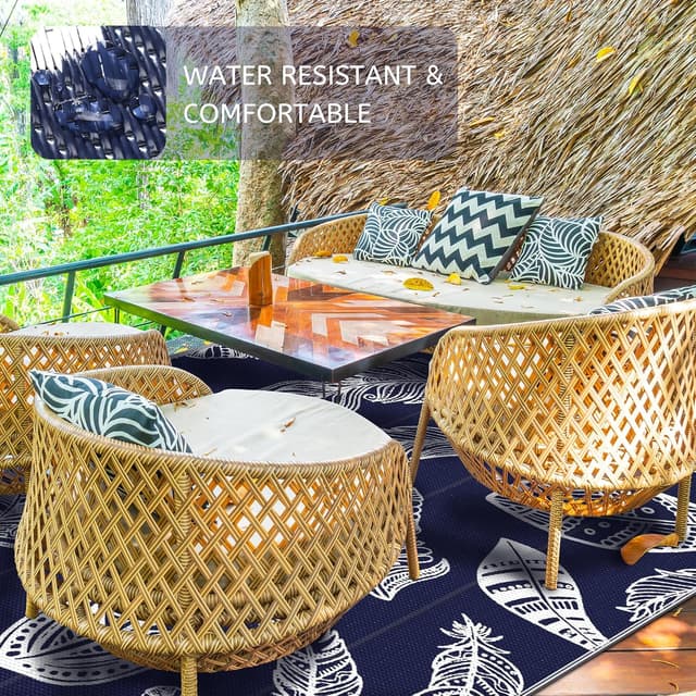 Thumbnail 4 de GENIMO Outdoor Rug 180x275cm – Waterproof & UV Resistant Patio Mat 🧩