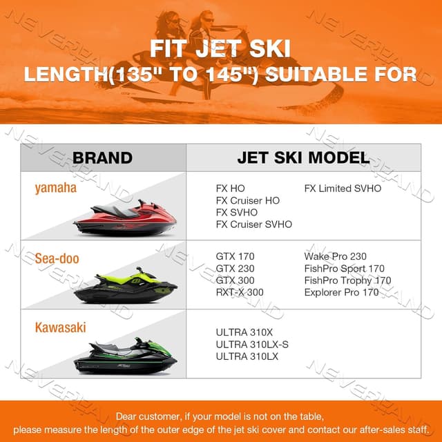 Thumbnail 1 de NEVERLAND Jet Ski Cover 135-145