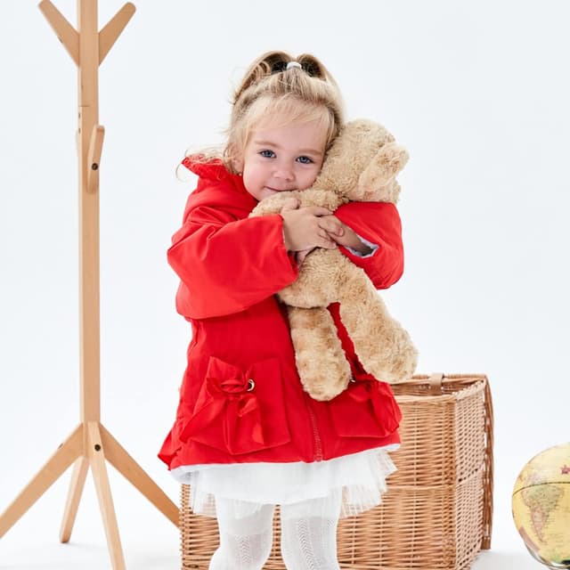 Detalle de Famuka infant winter baby girls coat jacket with thick fleece lining