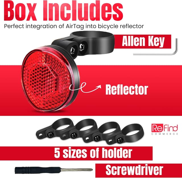 Detalle de Airtag bike reflector tracker IP67