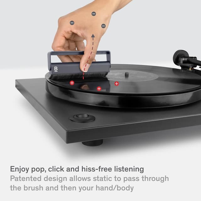 Detalle de Boundless Audio Record Cleaner Brush 2-row Carbon Fiber