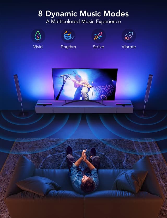 Thumbnail 6 de Govee RGBIC TV Light Bars 38cm WiFi