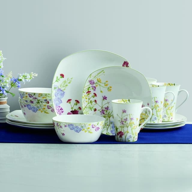 Thumbnail 6 de Mikasa Wildflower Garden 16-Piece Bone China Dinnerware Set for 4
