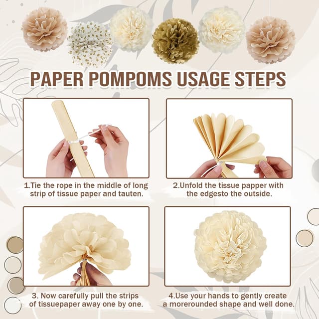 Thumbnail 4 de Almaxi Decoration Anniversaire beige or