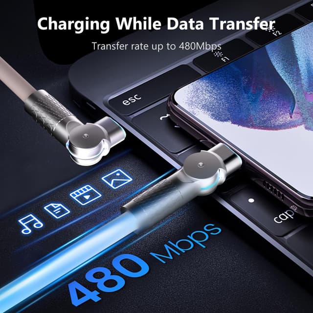 Detalle 2 de USB C to USB C 10ft 240W Cable Pack โ 2-Pack ๐