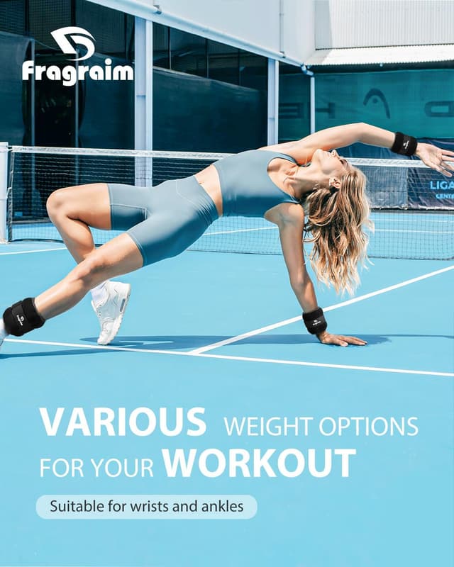 Detalle 2 de Fragraim Gewichtsmanschetten für Fuß und Handgelenk (Paar) mit wählbaren Gewichten