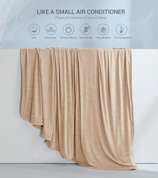 Detalle de Marchpower Arc-Chill 3.0 couverture de refroidissement double face 150x200 cm (beige) Q-Max > 0,5