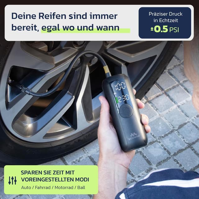 Detalle 2 de Woowind LP1 Elektrische Luftpumpe 150 PSI