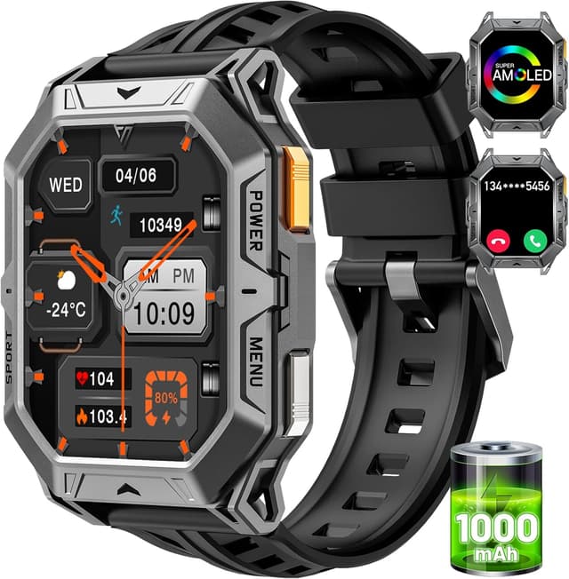 Detalle de Large Smart Watch 1000mAh AMOLED 2.13"
